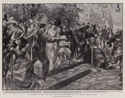 パリの展示会での移動プラットフォームのわずかな事故 作： Charles Paul Renouard